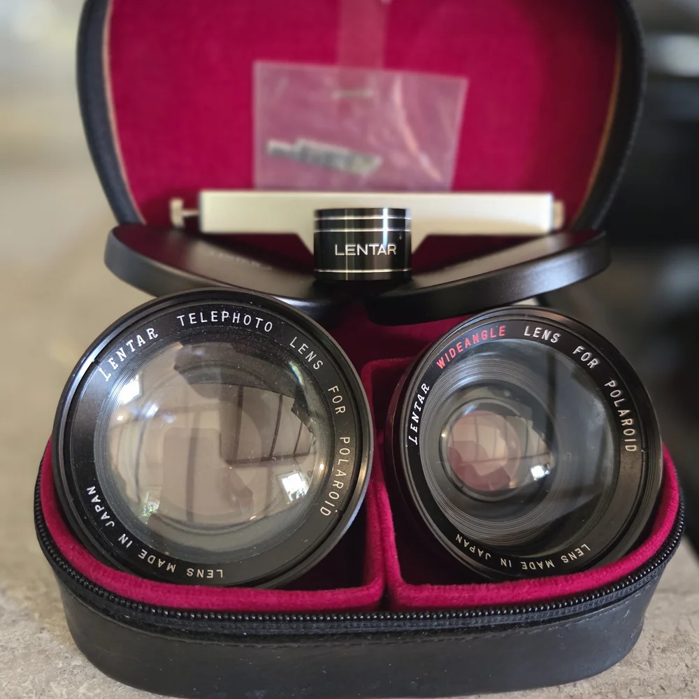 Polaroid-Vintage Like New Telephoto&Wide Angle Lens Lentar. Made in Japan